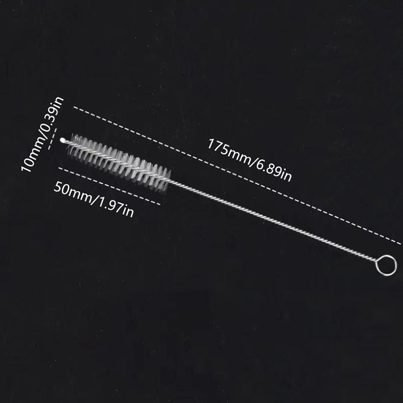 Набор щеток для чистки соломинок для питья, щетка для чистки трубок из нейлона и нержавеющей стали с длинной ручкой для чистки соломинок