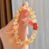 8Mm Autumn And Winter Maillard Natural Citrine Chalcedony Bracelet Bracelet.