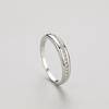 Ada Jewelry Joias De Prata 925 Pure Silver Rhodium Plated Zircons Women's Simple Ring for Casual