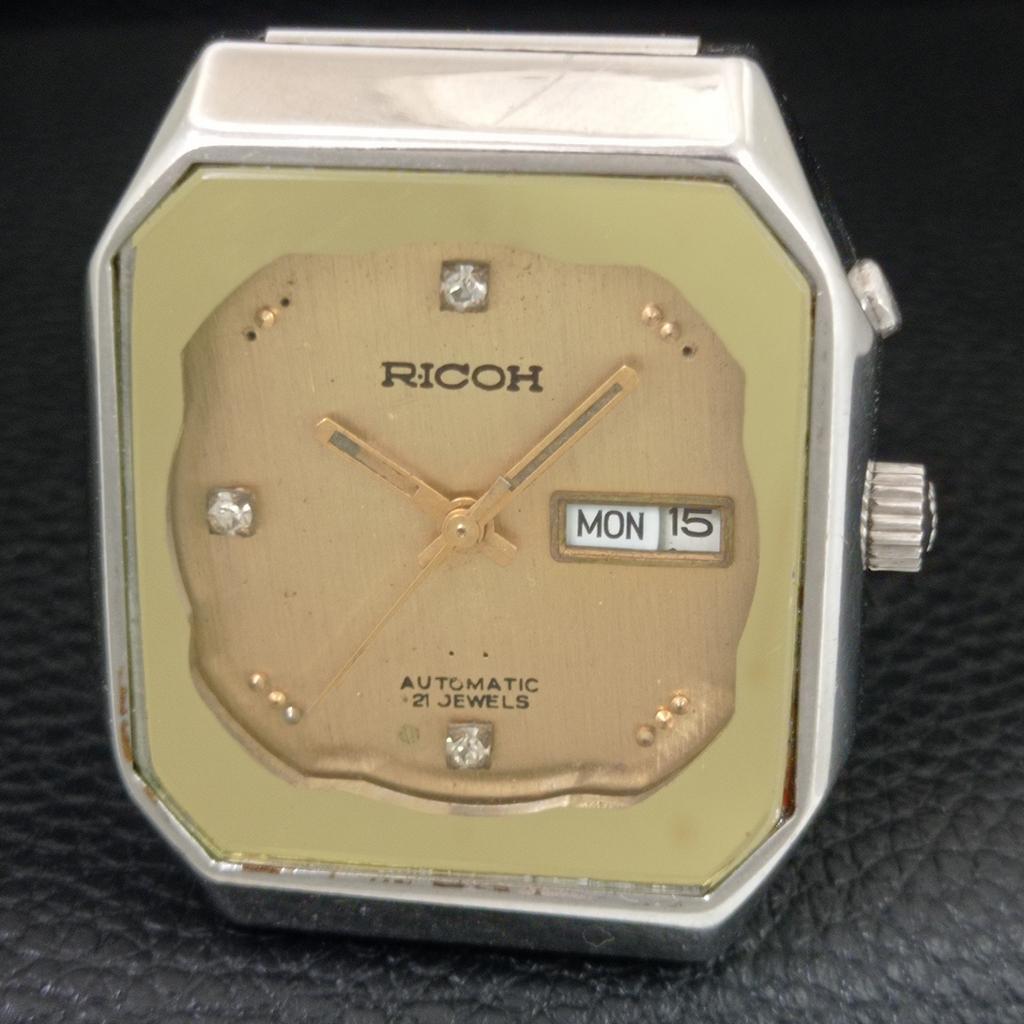 ЯПОНСКИЕ ВИНТАЖНЫЕ АВТОМАТИЧЕСКИЕ МУЖСКИЕ ЧАСЫ RICOH R31 С ОРИГИНАЛЬНЫМ ЦИФЕРБЛАТОМ a704738-1