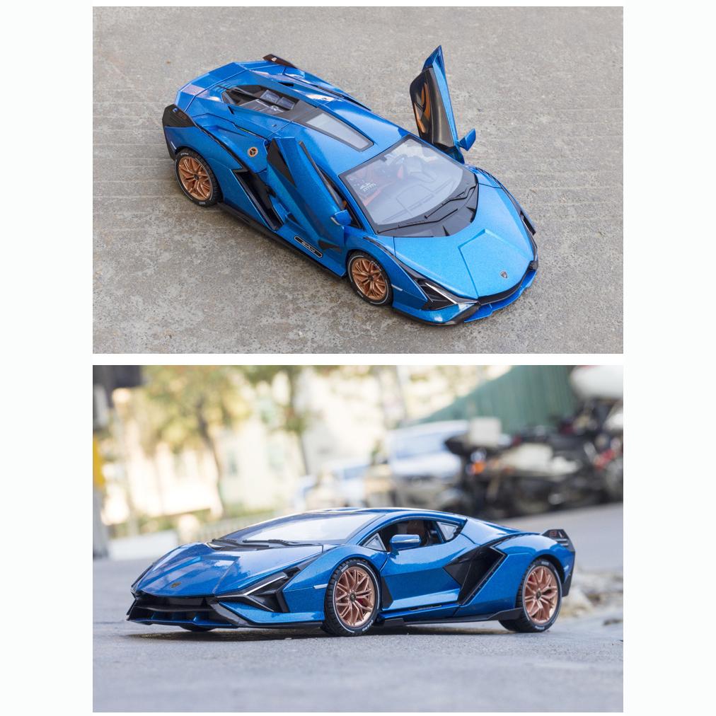 1/18 масштаб Lambo Sian, литая под давлением модель автомобиля, игрушечный автомобиль с откатным механизмом, звуком и светом для детей, взрослых, подарочная коллекция