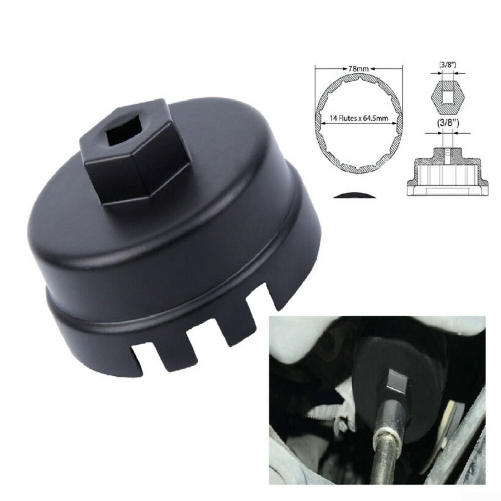 Oil Filter Wrench for Toyota & Lexus 4 Cylinder Prius Matrix Rav4 Auris Corolla Highlander Avalon Camry - Fits 3/8" & 1/2" Drive
