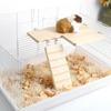 Mouse Bird Natural Rat Guinea Pig Hamster Ledge Cage Accessories with Ladder Standing Platform