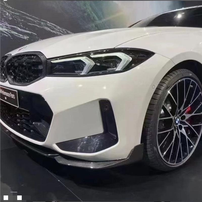 BMW 2023 Новая 3 серия Передний сплиттер бампера в стиле MP, Ярко-черный
