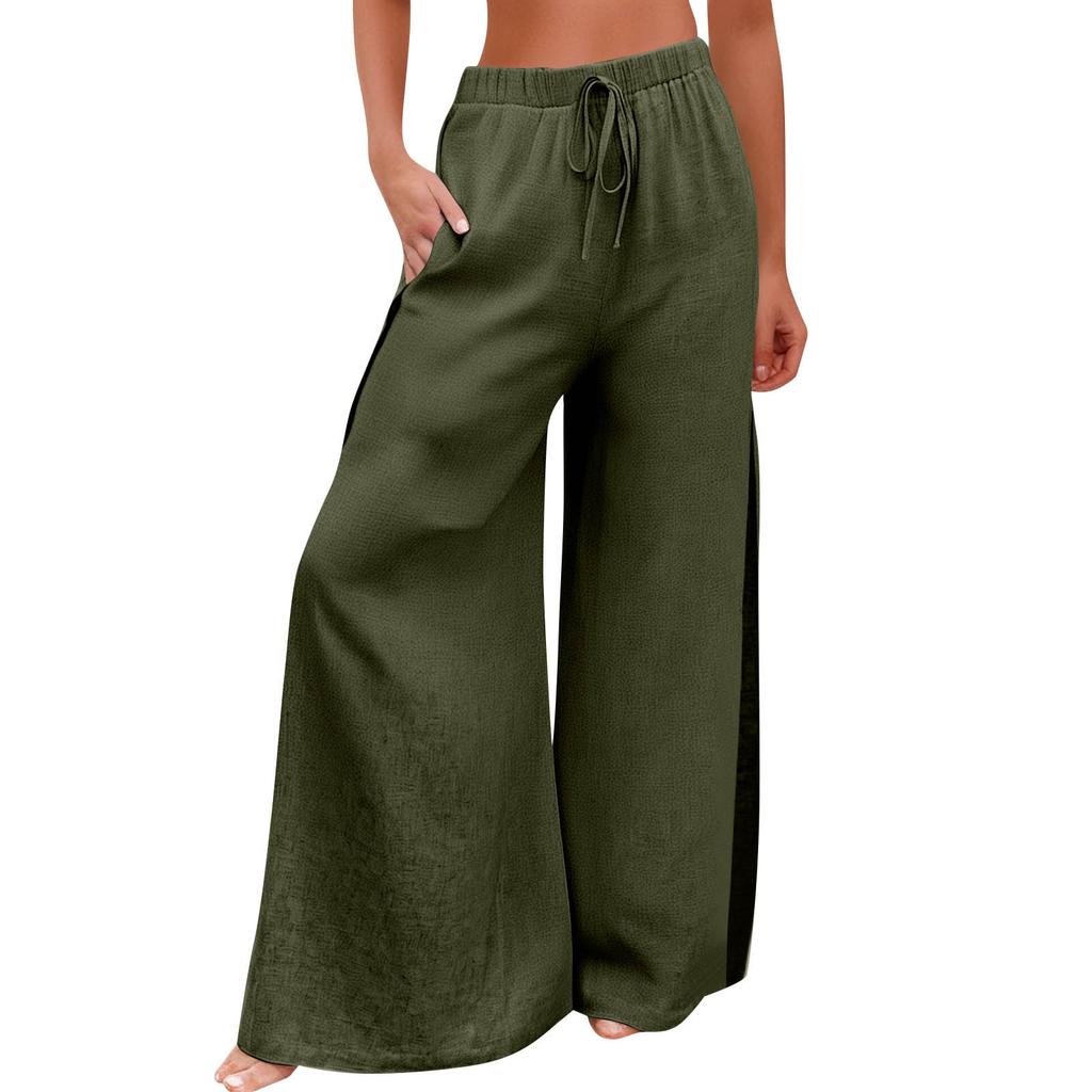 Women'S Sports Fitness Pants Casual Loose Elastic Jogging Pants Straight Wide Leg Pants Casual Pants Yoga Pants