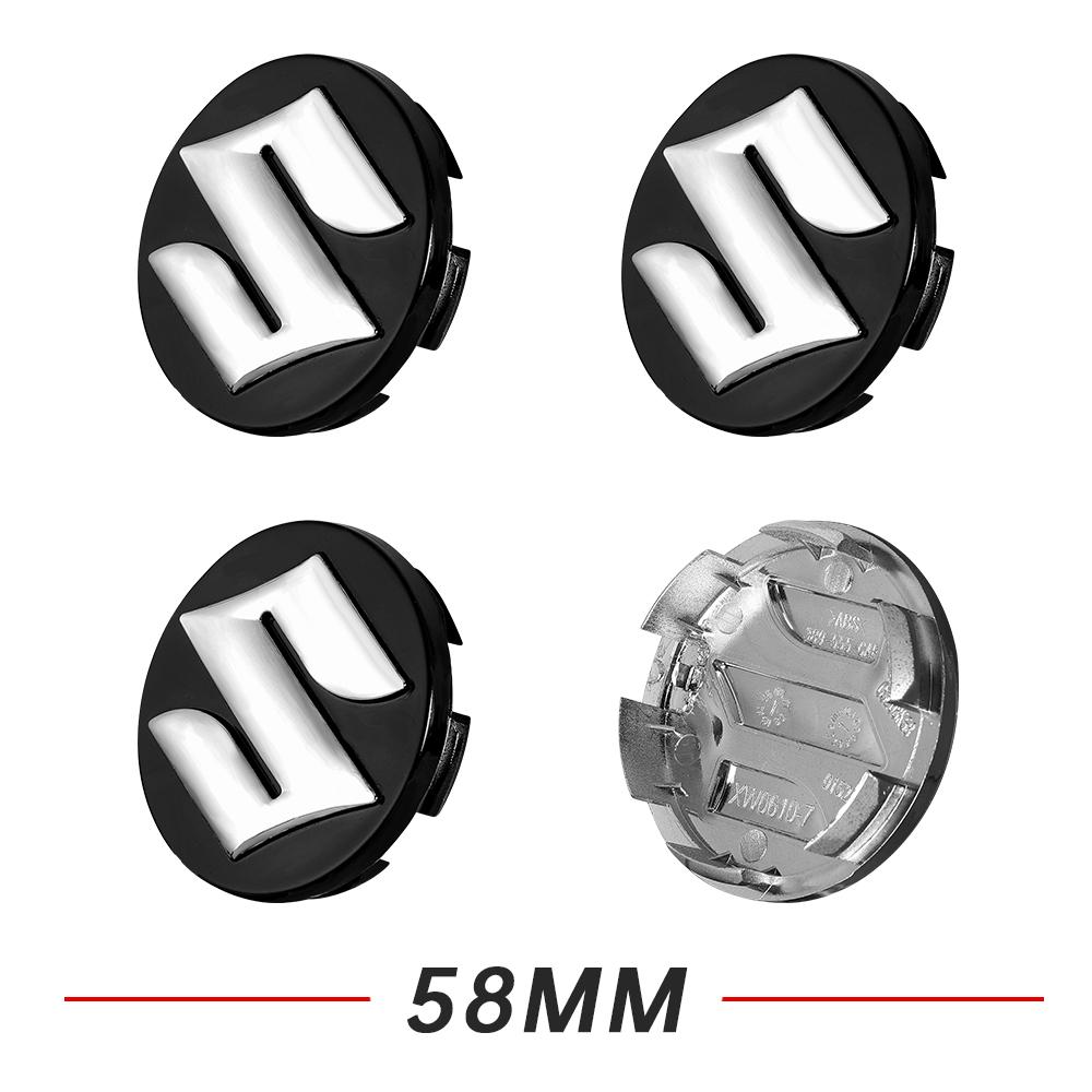 4Pcs 54mm 58mm Car Wheel Center Hub Cap For Suzuki Grand Vitara Baleno SX4 Swift Jimny IGNIS Samurai Rim Cover Sticker Accessory