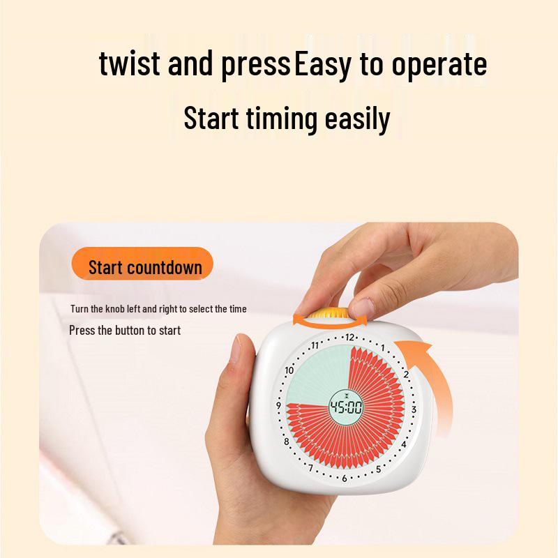 Student Desktop Timer: Children's Visual Alarm Clock for Time Management and Study Countdown