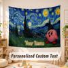 Custom Name Text Tapestry,Kirby Boho Wall Hanging, Decorative Backdrop Tapestry For Room
