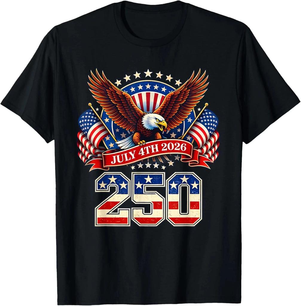 250th Anniversary USA Patriotic Eagle 250 Years 4th of July T Shirt