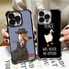 Забавный мультяшный гусь Игровой Чехол для телефона с покрытием Для Iphone 16 17 Pro Max Air 16E 14 15 Plus 12 13 Mini Противоударный Чехол с Airbag