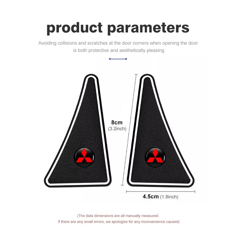 2pcs PVC Car Door Edge Protector Sticker Anti Collision Anti-scratch Accessories For Mitsubishi Outlander Lancer L200 ASX Pajero