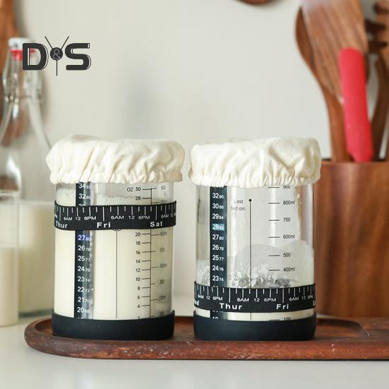 Стартовый набор для закваски с тканевым чехлом, большой емкости, без содержания бисфенола А, многоразовые принадлежности для выпечки хлеба на закваске