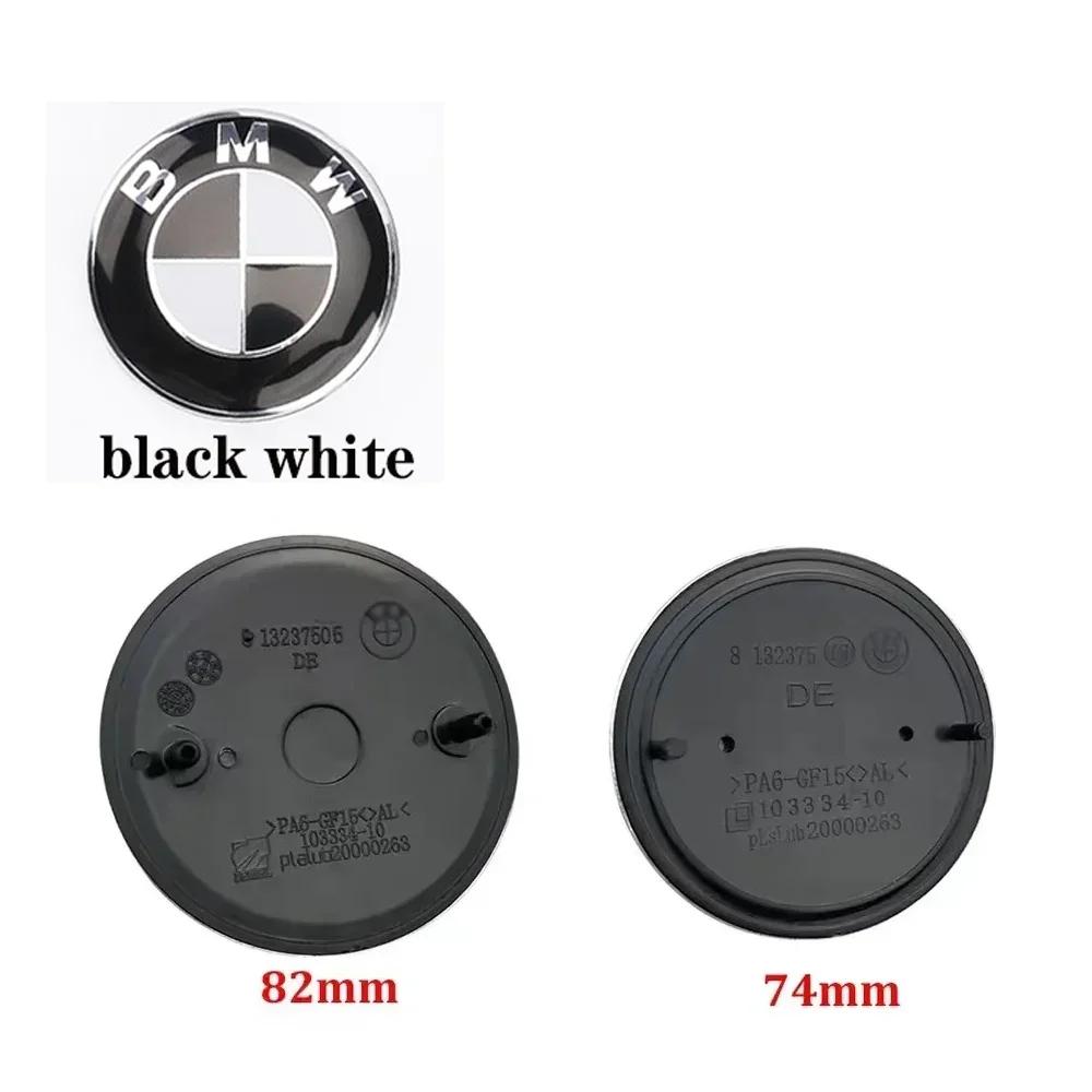 For BMW 3 2Pcs-74+82mm Car Emblem Logo Rear Trunk Badge for BMW E46 E39 E87 E90 E28 E53 E30 E60 E34 E36 E61 E62 E70 E91 E92 accessories