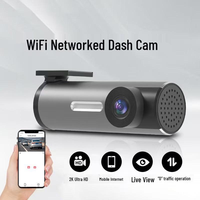 WiFi HD Night Vision Dash Cam with Mobile Linking & USB, 24/7 Parking Monitoring, Hidden Design.