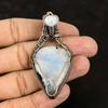 Подвеска Rainbow Moonstone, медная проволочная обертка, медные украшения, лунный камень, ручная работа, достойный подарок в виде проволоки из драгоценных камней для нее