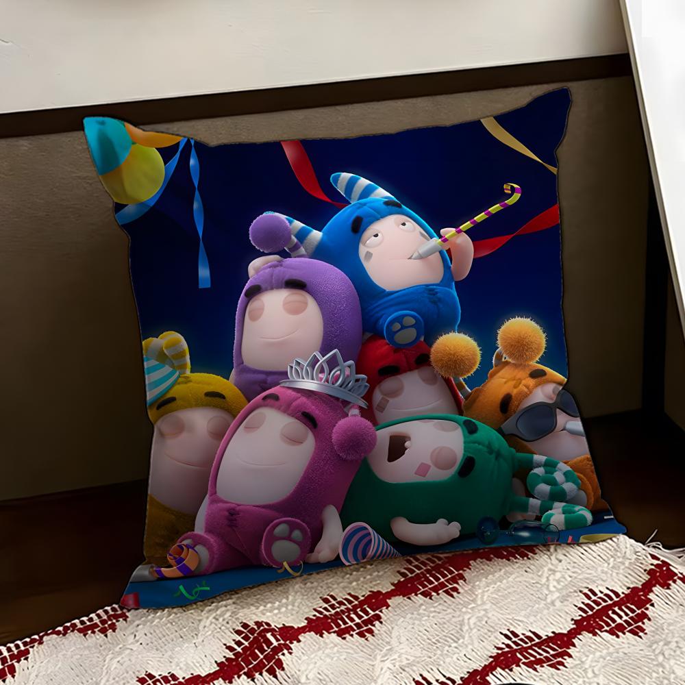 Cartoon OOddbods Cushion Cover Reversible Soft Durable Pillow Cover Home Car MultiScene Use for Daily Comfort