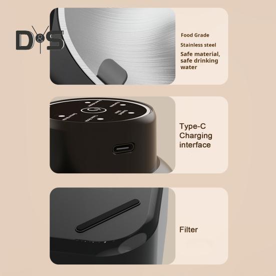 2.8L/95oz беспроводной фонтанчик для кошек ультра-тихий автоматический диспенсер для воды для собак с датчиком движения и крышкой из нержавеющей стали для