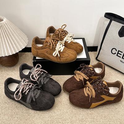 Версия из коровьей кожи, женские осенние новые ретро повседневные спортивные туфли на скрытой платформе со шнурками «мандаринки»