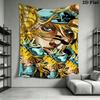 JoJo's Bizarre Adventure Wall Tapestry Aesthetic Wall Hanging Printed Fabric Blanket Decorative Tapestries for Bedroom Living Room Home Decor