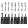 8 шт. Адаптеры питания DC5521 (мама) на 3.5x1.35/4.0x1.7/4.8x1.7/5.5x1.7/5.5x2.5/5.5x2.1/6.3x3.0/6.0x4.0 мм (папа)