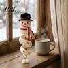 Creative Holiday Hobbies for Women Christmas Spiral Crochet Kit, DIY Snowman Santa Craft Decorative Snowflake Ornament Project Handmade Hanging