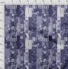 oneOone Cotton Flex Dark Blue Fabric Asian Mix Floral Sewing Fabric By The Yard Printed Diy Clothing Sewing Supplies 40 Inch