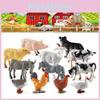 Реалистичные пластиковые фигурки сельскохозяйственных животных для детского игрового набора, набор из 12 штук