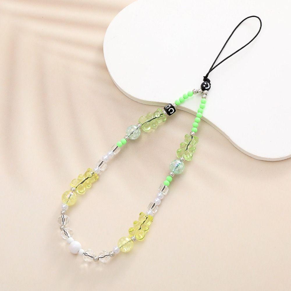 Wrist Strap Beaded Phone Lanyard Beaded Cellphone Charm Pearl Phone Chain Christmas Present