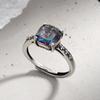 925 Silver Colour Zircon Open Rings For Women Engagement Luxury Jewelry Gift Female Jewellery