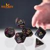 Polyhedral Dice Set for RPG Dungeons - 7Pcs/Set, Logic Ability, Vibrant Color, Double-Colors Polyhedral Game Dice