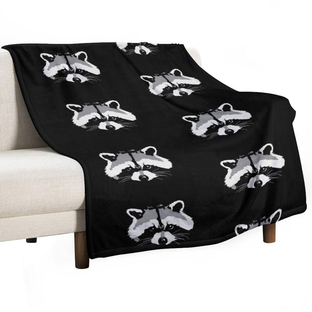 Raccoon face Throw Blanket Thermal Personalized Gift Thin sofa bed Blankets