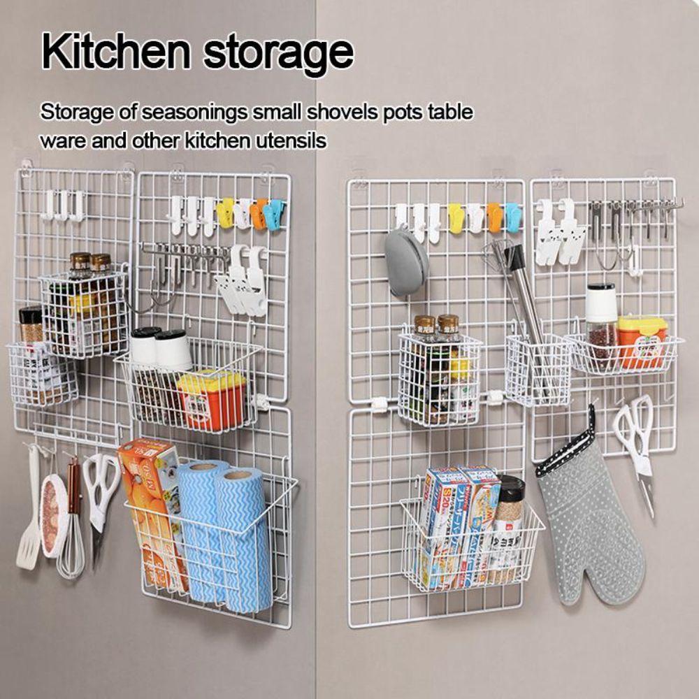 Strong Load Bearing Grid hanging basket Hanging Hook Grocery rack Grid Panel Accessories