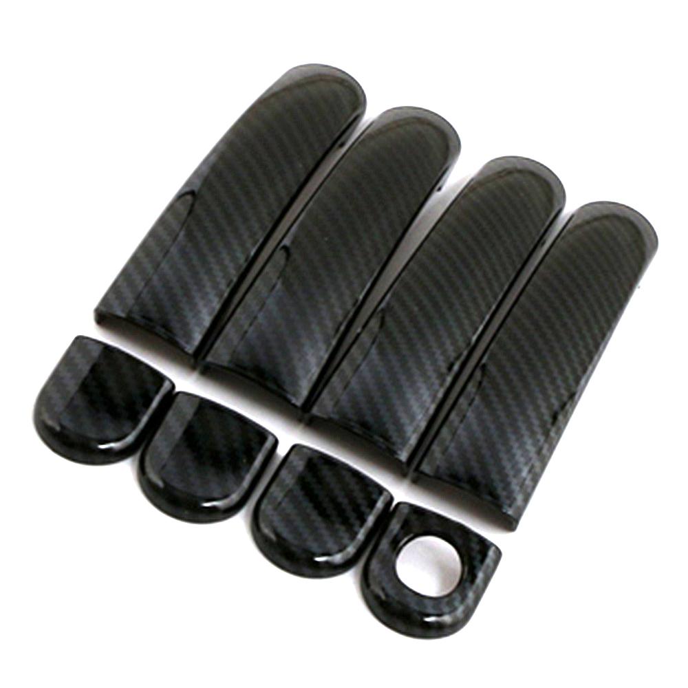 Напечатанный под карбон для Volkswagen VW Tiguan MK1 2007 2016 Наружная накладка на ручку боковой двери Молдинг Отделка 2008 2009 2010 2012