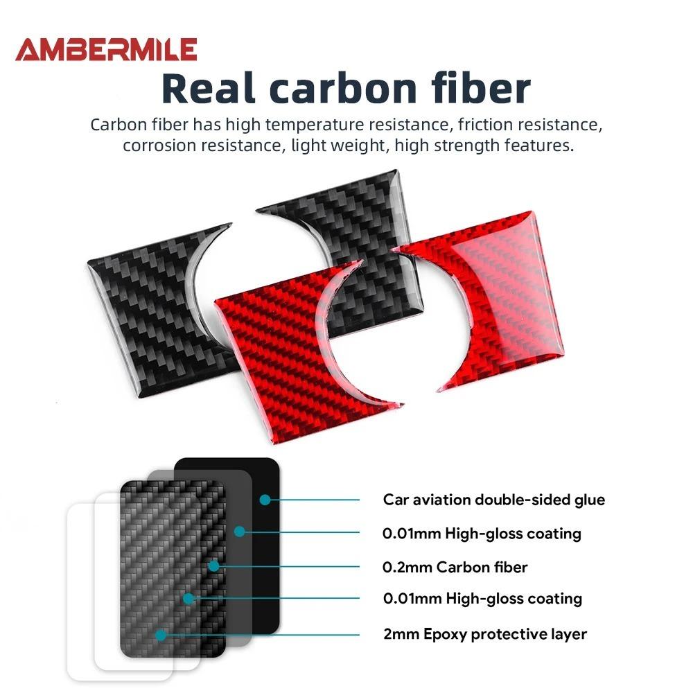 2pcs Dashboard Side Air Outlet Vent Sticker Real Soft For Mini Cooper S F65 F66 F67 2024 2025 Carbon Fiber Cover Accessories