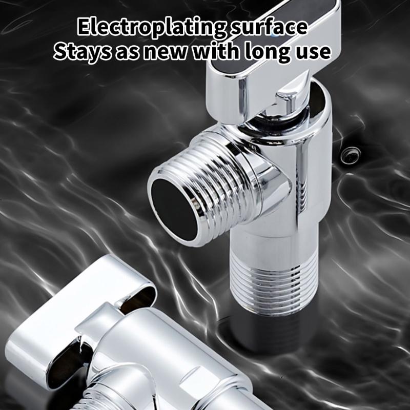 High Flows Angle Valves 1/2in Water Flows Control Valves Water Pipe Switches Hot/Cold Water Shut Off Valves Flows Restrictor