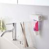 Yamazaki Jitsugyo 5625 Film Hook Toothpaste Tube Holder White Approx. W9XD3.5XH3.5cm Tower Toothpaste Tube Squeezer That Can Be Used Without Waste