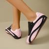 Бренд Дизайн Микс Цветов Слипоны Женские 2025 Осень Круглый Носок Низкий Каблук Спортивная Обувь Комфортная Мягкая Подошва Легкие Кроссовки