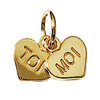 [A3689] - Позолоченный кулон «Toi et Moi» - 8x10 мм