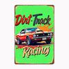 Dirt Track Racing American Muscle Car Metal Sign Poster Garage Room Decor Automobile Club Custom Tin Vintage Home Decor