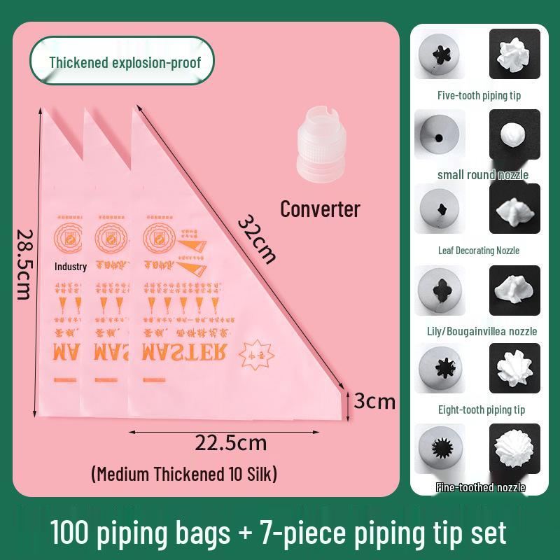 Exclusive New User Offer: Extra Large & Thick Disposable Food-Grade Piping Bags with Tips for Icing Decoration.