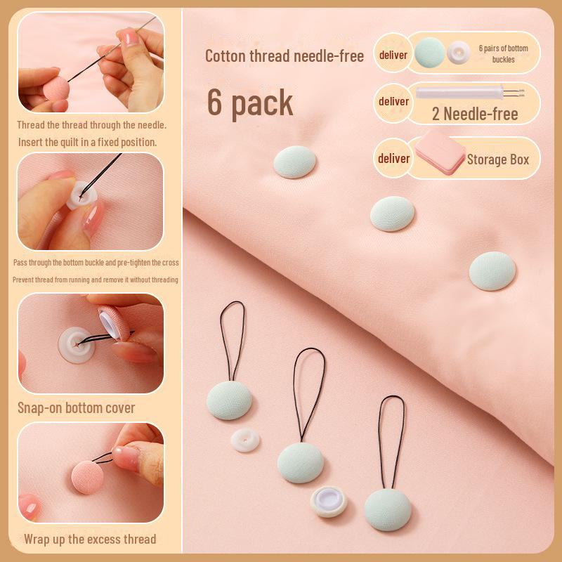 Needle-Free, Skin-Friendly Quilt Fastener with Traceless, Anti-Slip Design for Thick & Thin Sheets
