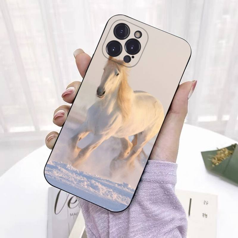 Чехол для телефона Running Horse для iPhone 8 7 6 6S Plus X SE 2020 XR XS 14 11 12 13 Mini Pro Max
