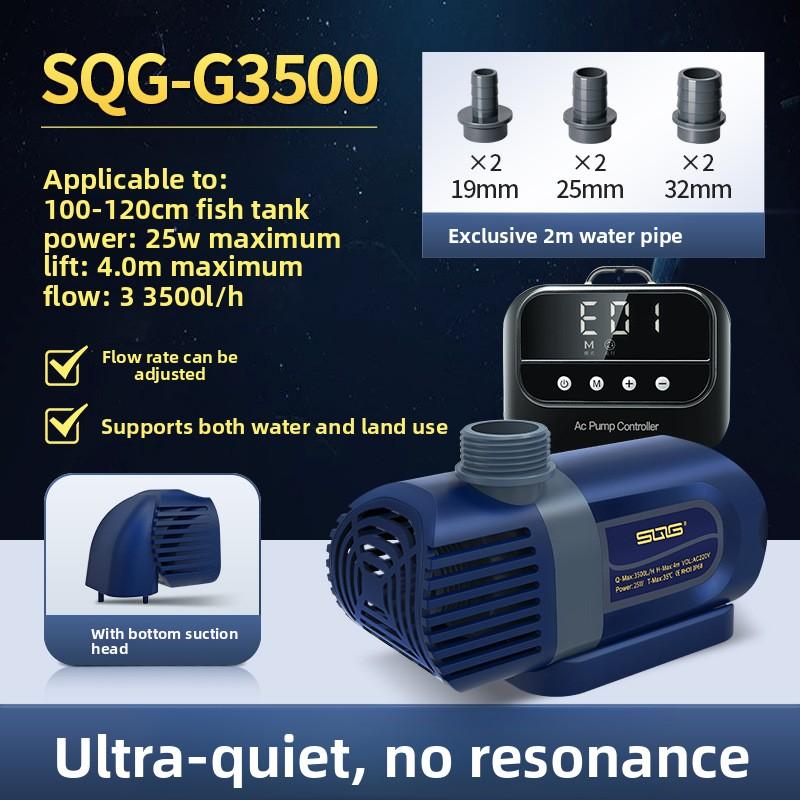 Bottom Suction Ultra Silent DC Inverter Water Pump, Submersible & External Circulation Pump for Home Aquarium & Pond