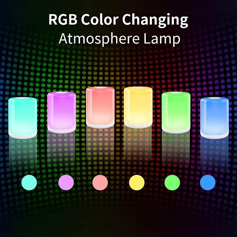 Перезаряжаемый интеллектуальный сенсорный ночник с индукционным диммером, интеллектуальная переносная лампа у кровати с возможностью регулировки яркости RGB, изменение цвета