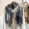 Thick Imitation Cashmere Shawl Windproof Shawl Wrap Simple Plaid Scarf  Apparel Accessories