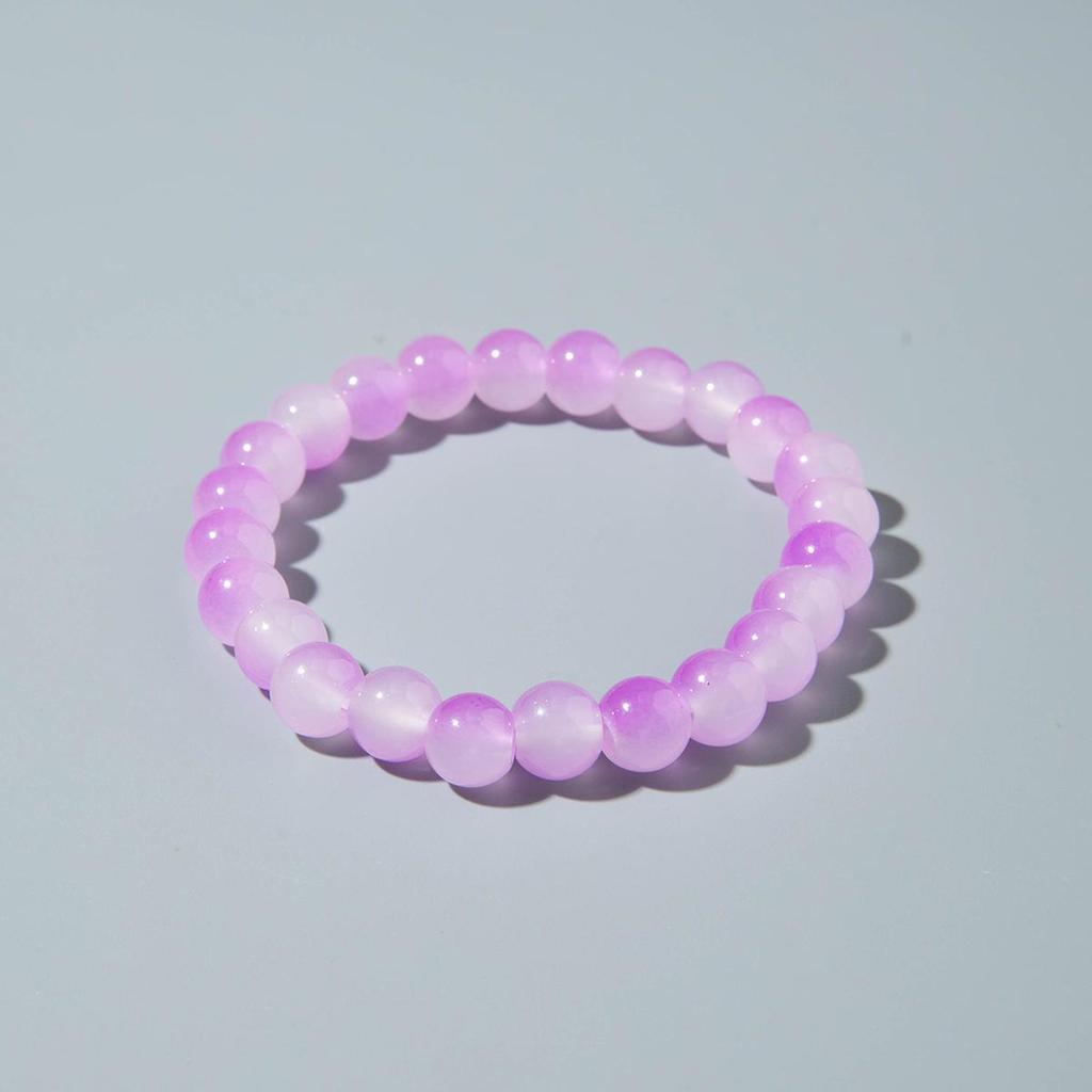 Cross Border Fashion Versatile Color Blended Glass Bead Bracelet for Women's Summer Coolness Jewelry Bead Bracelet Set