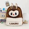 LABUBU Мультяшная сумка-кампус Плюшевая сумка Милый рюкзак из овечьей шерсти Большой вместимости Легкий Износостойкий рюкзак KTY