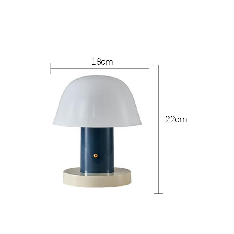 Led Mushroom Table Lamp Rechargeable Small Mushroom Night Light for Bedroom Living Room Restaurant Decorate Indoor Table Lights