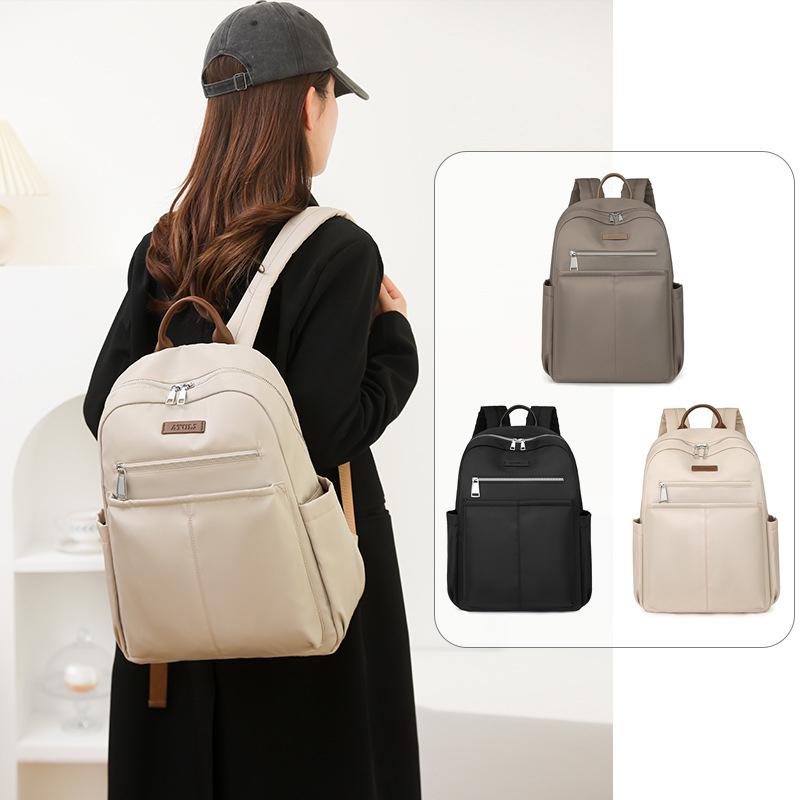 Solid Color Women's Large Capacity Backpack Commuter Travel Backpack