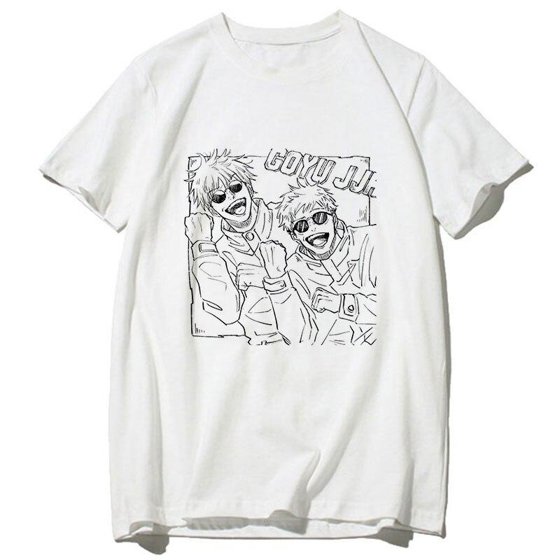 Jujutsu Kaisen Kawaii Графические футболки женские Kawaii летние топы футболка с героями мультфильмов Harajuku японское аниме Ulzzang футболка женская